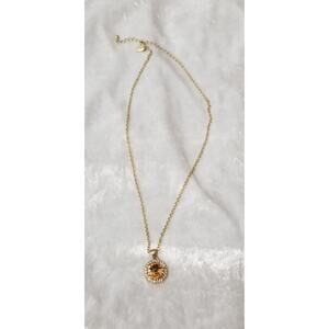 Lia Sophia peach fizz retired necklace 18" w/ 3" ext. 1.1575